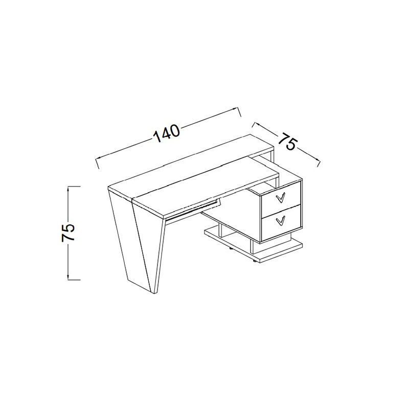 میز کارمندی سینما چوب مدل وربانا - Thumbnail 1